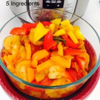 CAPSICUM CURRY ( COLORED BELL PEPPERS) - INSTANT POT - 5 INGREDIENTS - SIDE FOR ROTI (INDIAN BREAD)